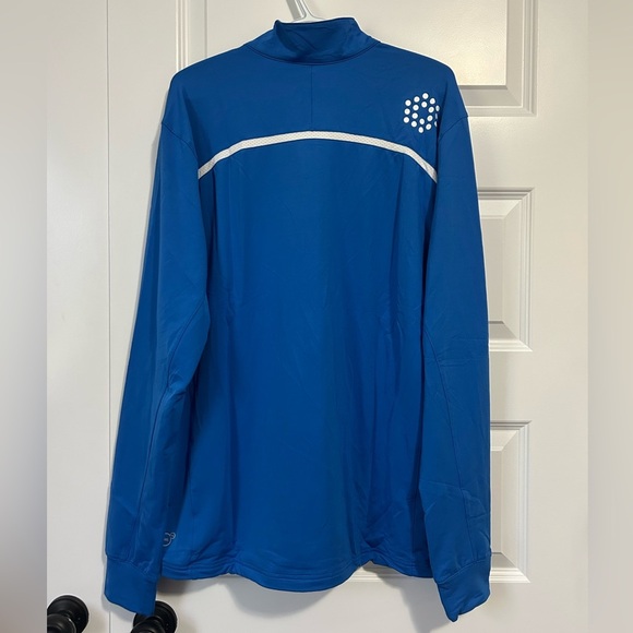 Puma Blue and White Golf Cool Cell Quarter-Zip Pull Over XL - Picture 7 of 10